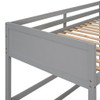 Twin Size Loft Bed With Ladder - Gray