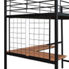 Twin Loft Bed With Desk And Grid - Black