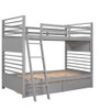 Twin Over Twin Bunk Bed With 2 Drawers - Gray