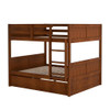 Full Over Full Bunk Bed With Twin Size Trundle - Walnut