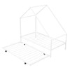 Twin Size House Bed & Trundle - White