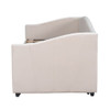 Twin Size Upholstered Daybed Sofa Bed With Trundle And Slat - Beige