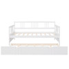 Twin Size DayBed With Twin Size Trundle - White