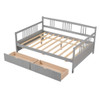 Full Size DayBed With 2 Drawers - Gray