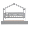 Twin Size House Bed & Twin Size Trundle - Gray