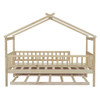 Twin Size House Bed & Twin Size Trundle - Natural