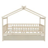 Full Size House Bed With Twin Size Trundle - Natural