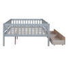 Full Size Daybed Bed With Two Drawers - Gray