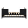 Twin Size Upholstered Daybed With Pop Up Trundle - Gray