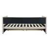 Twin Size Corduroy Daybed With Two Drawers And Slat - Beige
