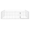 Queen Size Floor Bed Frame With Fence And Door - White