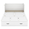Full Size Murphy Bed With USB Port And A Large Drawer - White