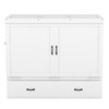 Full Size Murphy Bed With USB Port And A Large Drawer - White