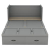 Full Size Murphy Bed With USB Port And A Large Drawer - Gray
