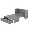 Full Size Murphy Bed With USB Port And A Large Drawer - Gray