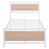 Twin Size Platform Bed, Frame With Headboard And Footboard - White