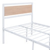 Twin Size Platform Bed, Frame With Headboard And Footboard - White