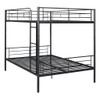 Full Over Full Metal Bunk Bed - Black