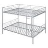 Full Over Full Metal Bunk Bed - Sliver