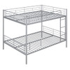 Full Over Full Metal Bunk Bed - Sliver