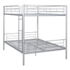 Full Over Full Metal Bunk Bed - Sliver