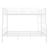 Full Long Over Queen Metal Bunk Bed - White