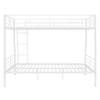 Full Long Over Queen Metal Bunk Bed - White