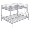 Full Long Over Queen Metal Bunk Bed - Sliver