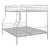 Full Long Over Queen Metal Bunk Bed - Sliver