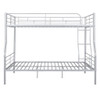 Full Long Over Queen Metal Bunk Bed - Sliver