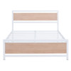 Full Size Platform Bed, Frame With Headboard And Footboard - White
