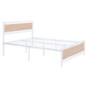 Full Size Platform Bed, Frame With Headboard And Footboard - White