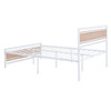 Full Size Platform Bed, Frame With Headboard And Footboard - White