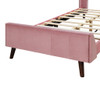 Twin Size Upholstered Platform Bed - Pink