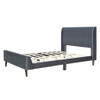 Full Size Upholstered Platform Bed - Gray
