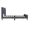 Full Size Upholstered Platform Bed - Gray