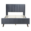 Full Size Upholstered Platform Bed - Gray