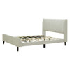 Queen Size Upholstered Platform Bed - Beige
