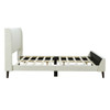 Queen Size Upholstered Platform Bed - Beige
