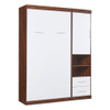Twin Size Murphy Wall Bed With Cabinet - White