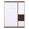 Twin Size Murphy Wall Bed With Cabinet - White