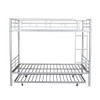 Full Over Full Metal Bunk Bed With Trundle - Silver