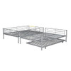 Full Over Full Metal Bunk Bed With Trundle - Silver