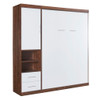 Full Size Murphy Wall Bed With Cabinet - White