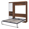 Full Size Murphy Wall Bed With Cabinet - White
