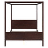 Queen Size Canopy Platform Bed With Headboard And Footboard, Slat Support Leg - Espresso