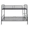 Full Long Over Queen Bunk Bed - Black
