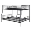 Full Long Over Queen Bunk Bed - Black