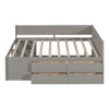 Full Size Daybed With Drawers And Shelves - Gray