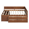 Full Size Daybed With Drawers And Shelves - Walnut